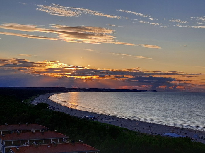Panoramaaussicht Bucht Swinemünde