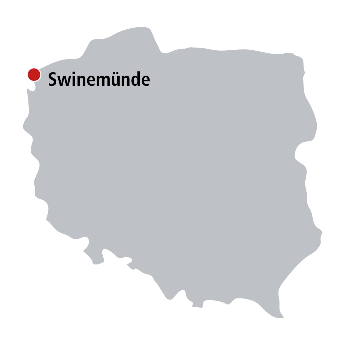 Karte Swinemünde