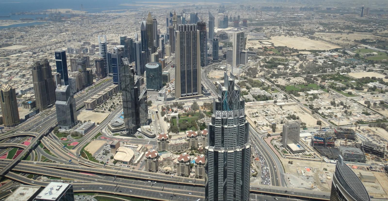  Aussicht vom Burj Khalifa über Downtown Dubai