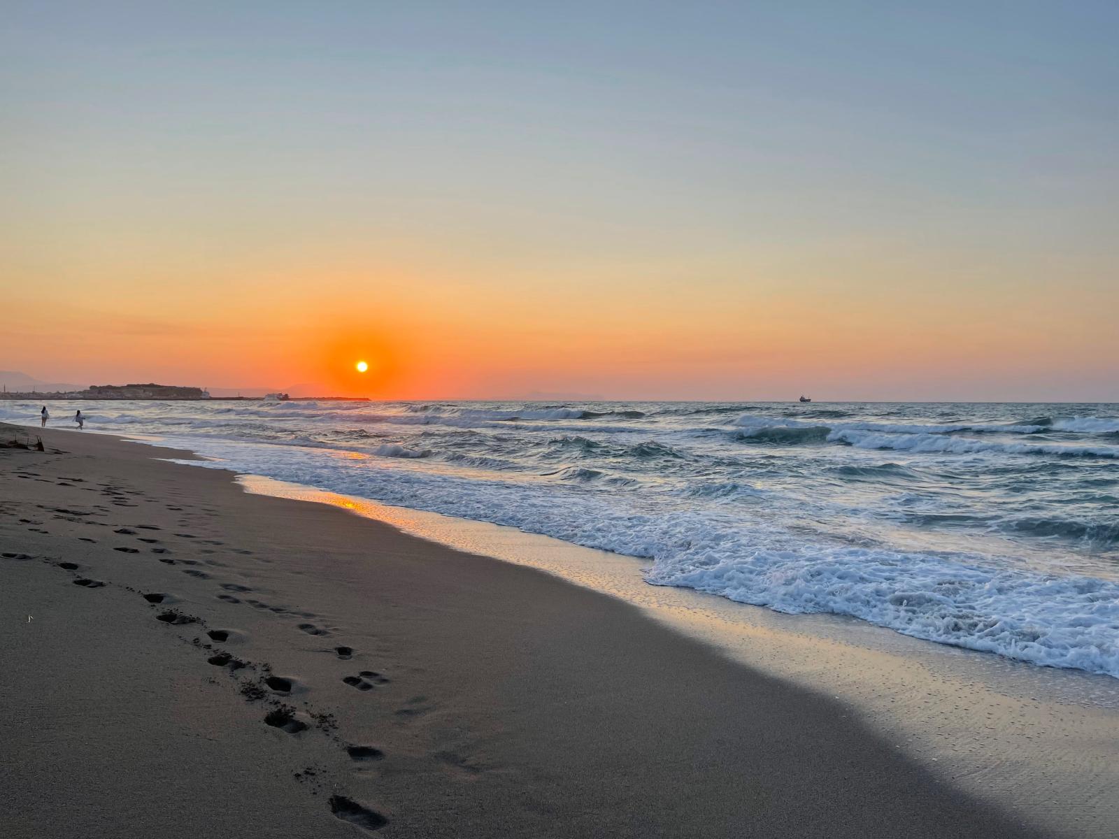 Strand bei Sonnenuntergang