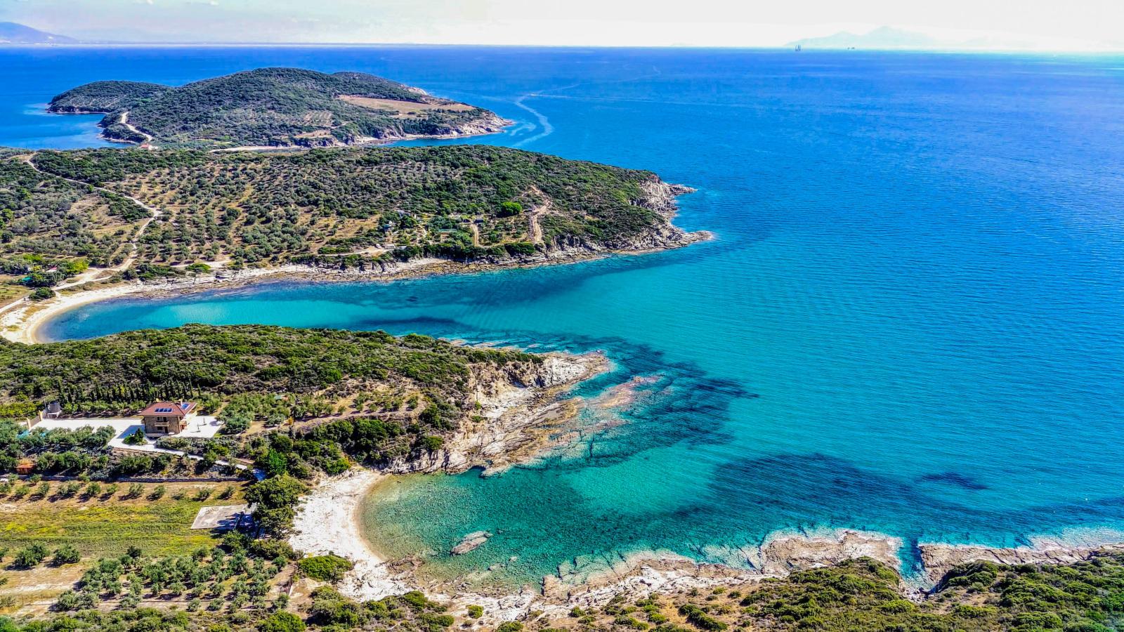 Luftaufnahme der Chalkidiki-Halbinsel