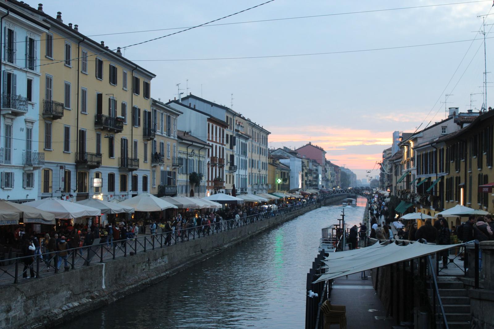 Navigli-Kanal bei Abendstimmung