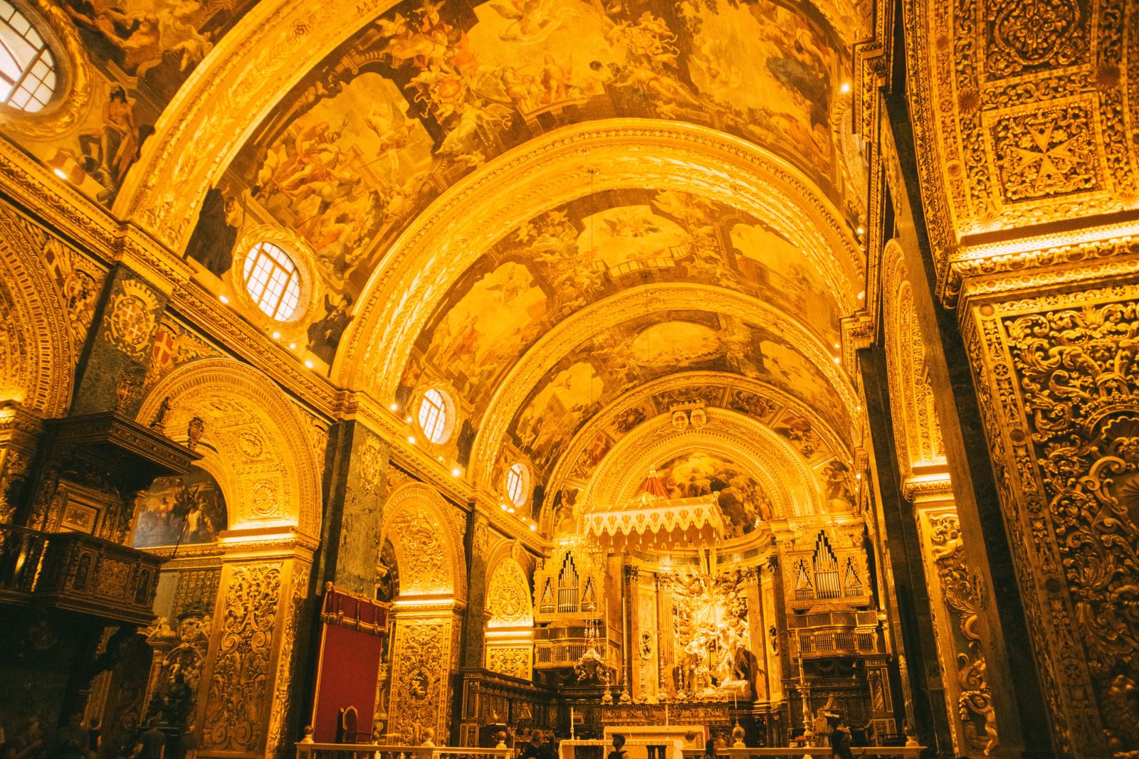 Prunkvoller Innenraum der St. John’s Co-Kathedrale in Valletta