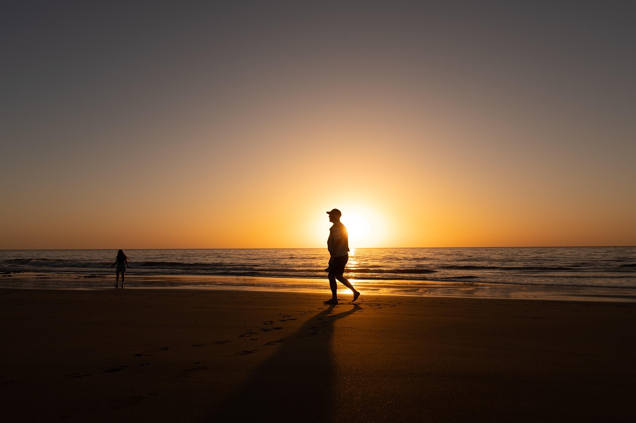 Romantischer Sonnenuntergang auf Lanzarote