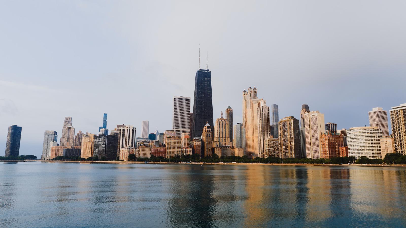Skyline von Chicago am Michigansee