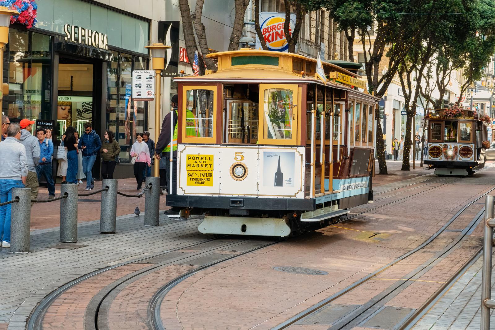 Cable Car in den Straßen von San Francisco