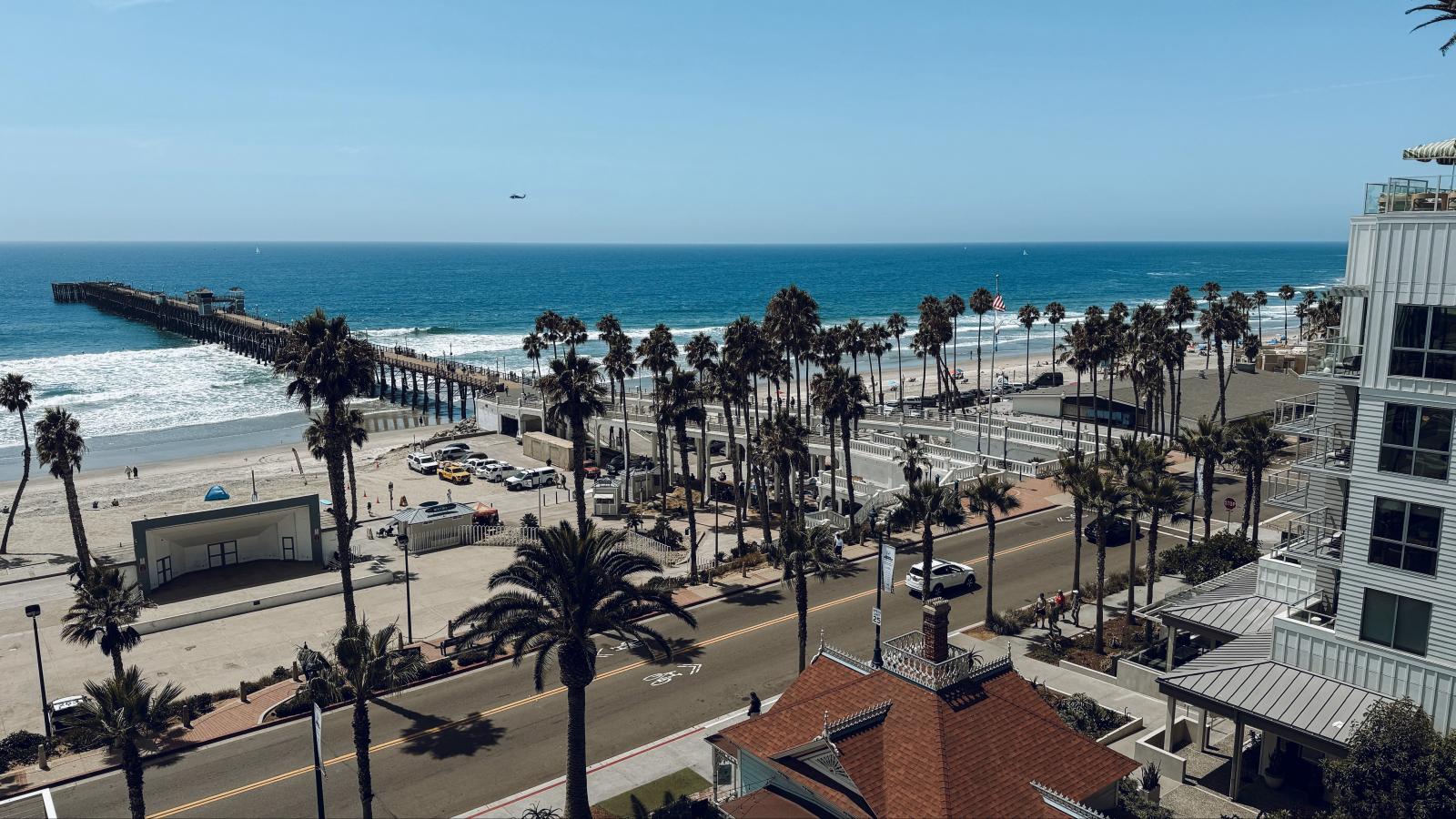 San Diego mit Palmen, Strand und Pazifik