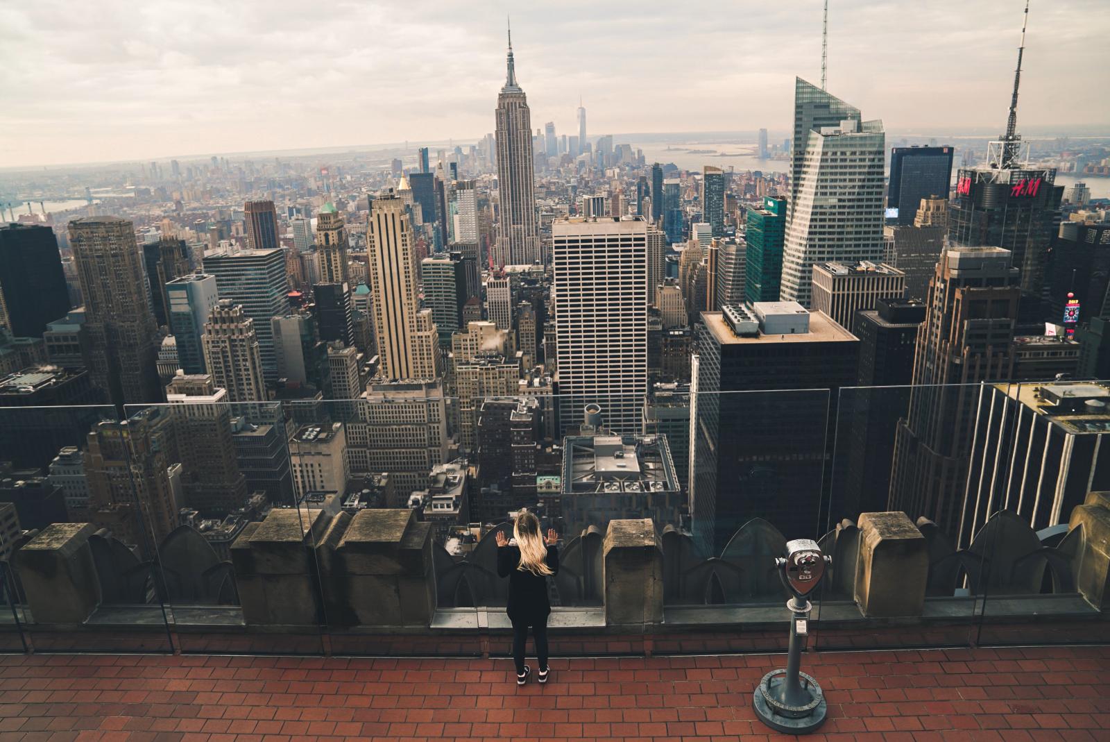 Blick über Manhattan von einer Aussichtsplattform