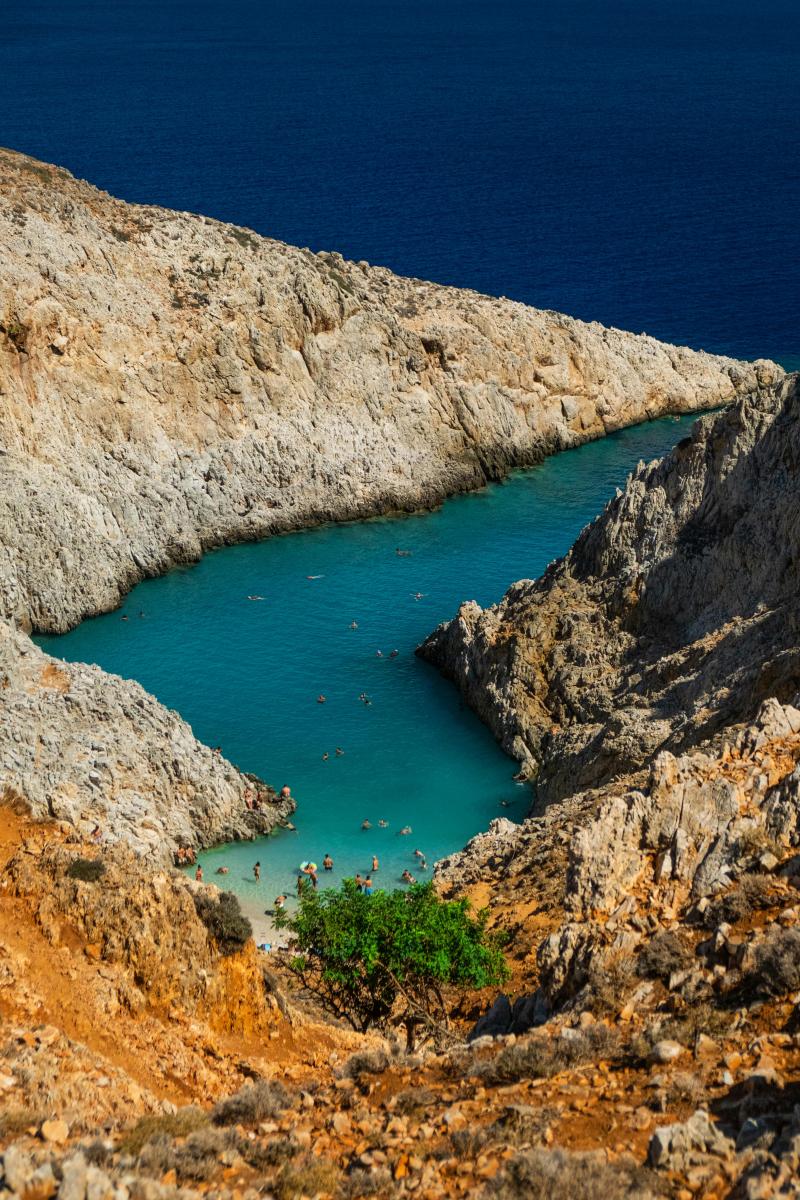 Kreta Seitan Limania Bucht mit türkisblauem Meer