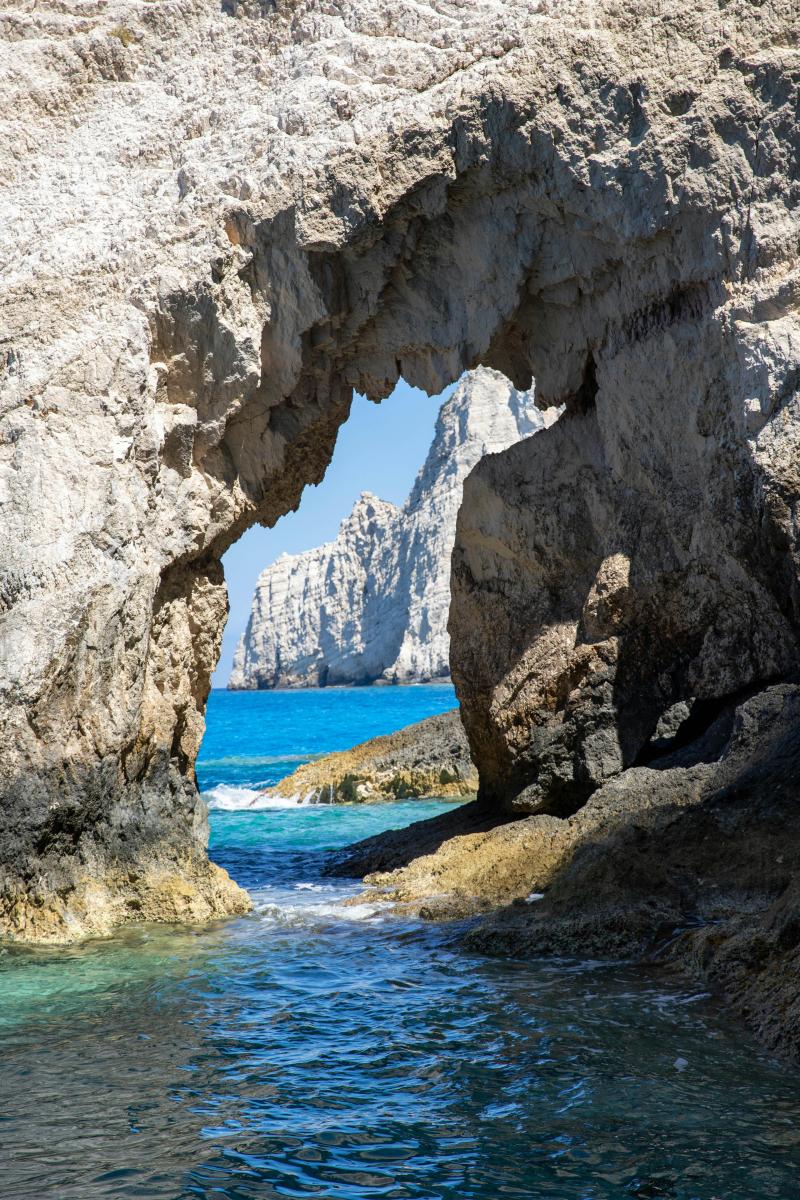 Zakynthos Felsbogen Höhle und türkisblaues Meer