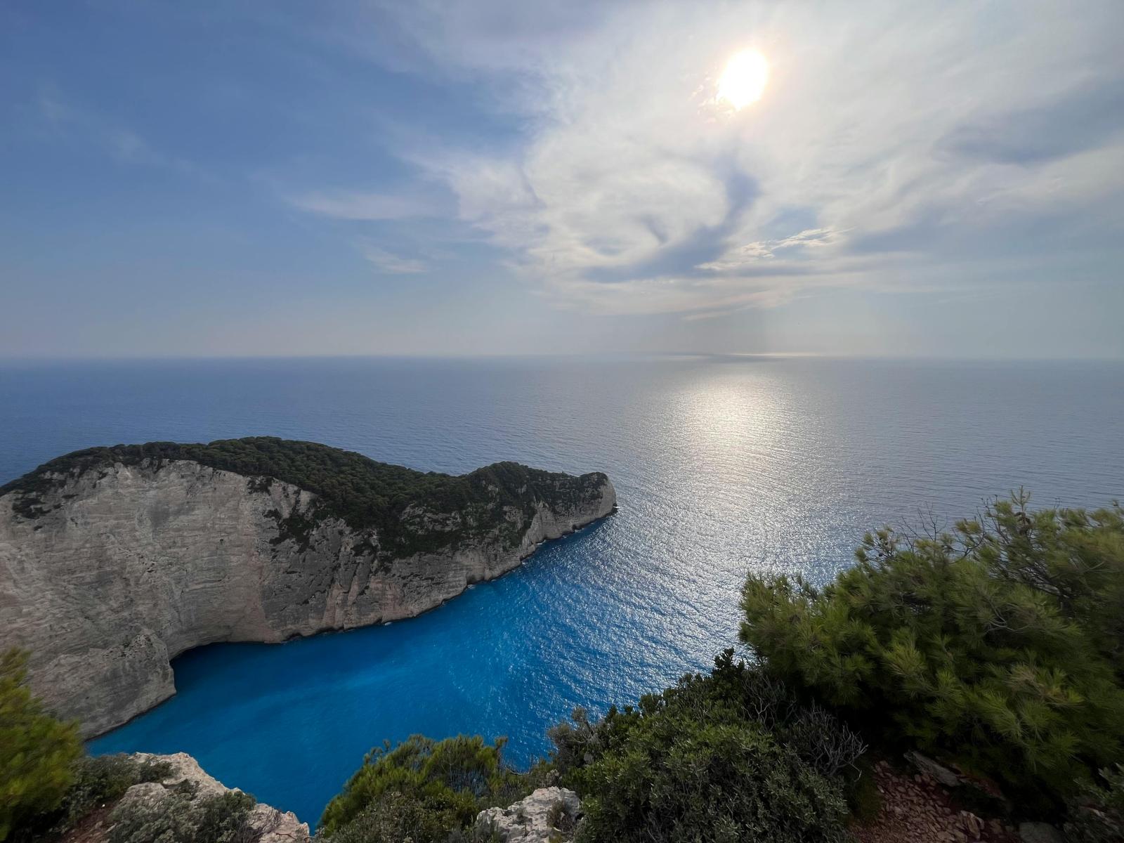 Zakynthos Steilküste mit blauem Meer und Aussicht