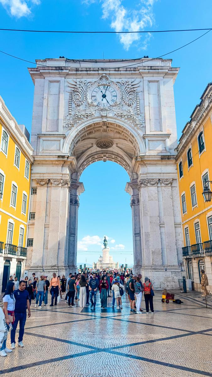 Lissabon Sehenswürdigkeiten mit Arco da Rua Augusta und historischer Innenstadt