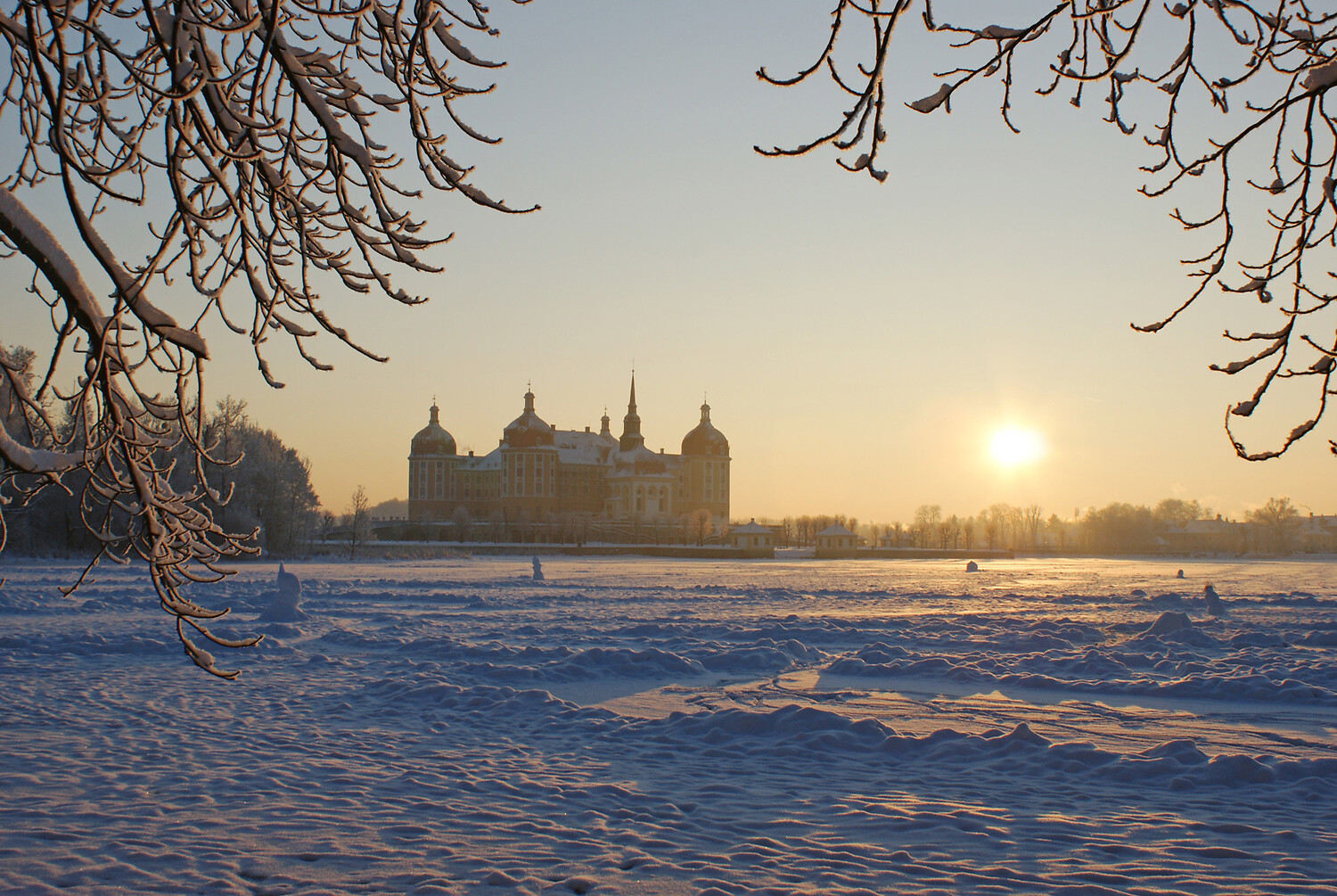 Winterliches Schloss Moritzburg © Gabriele Hilsky